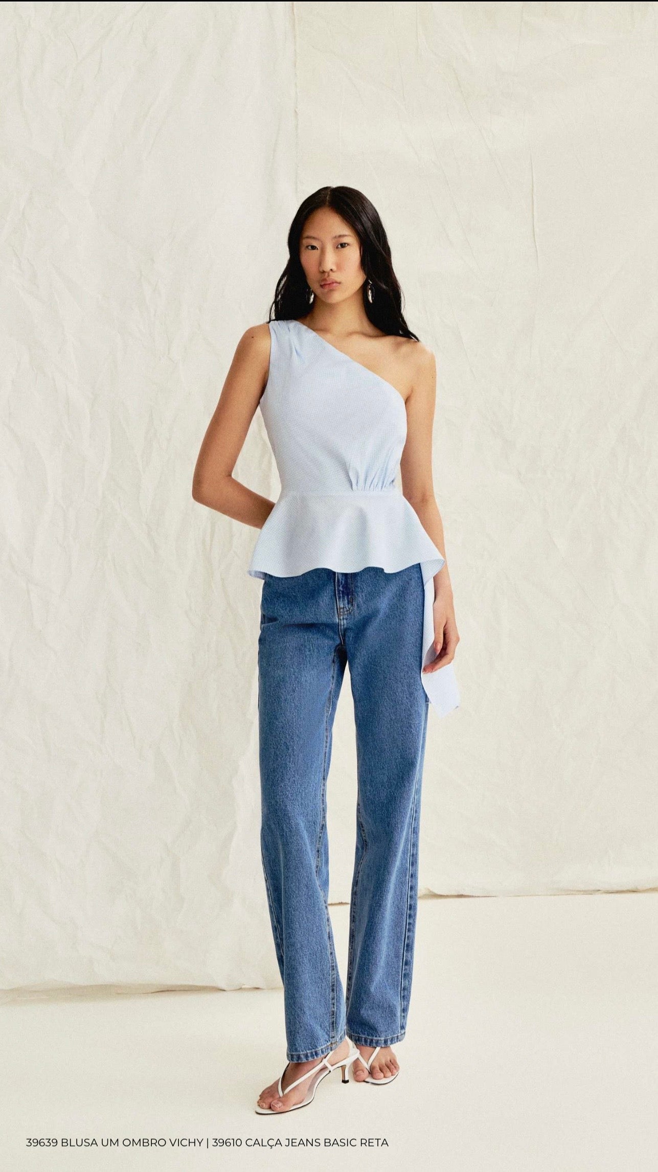 BLUSA UM OMBRO VICHY