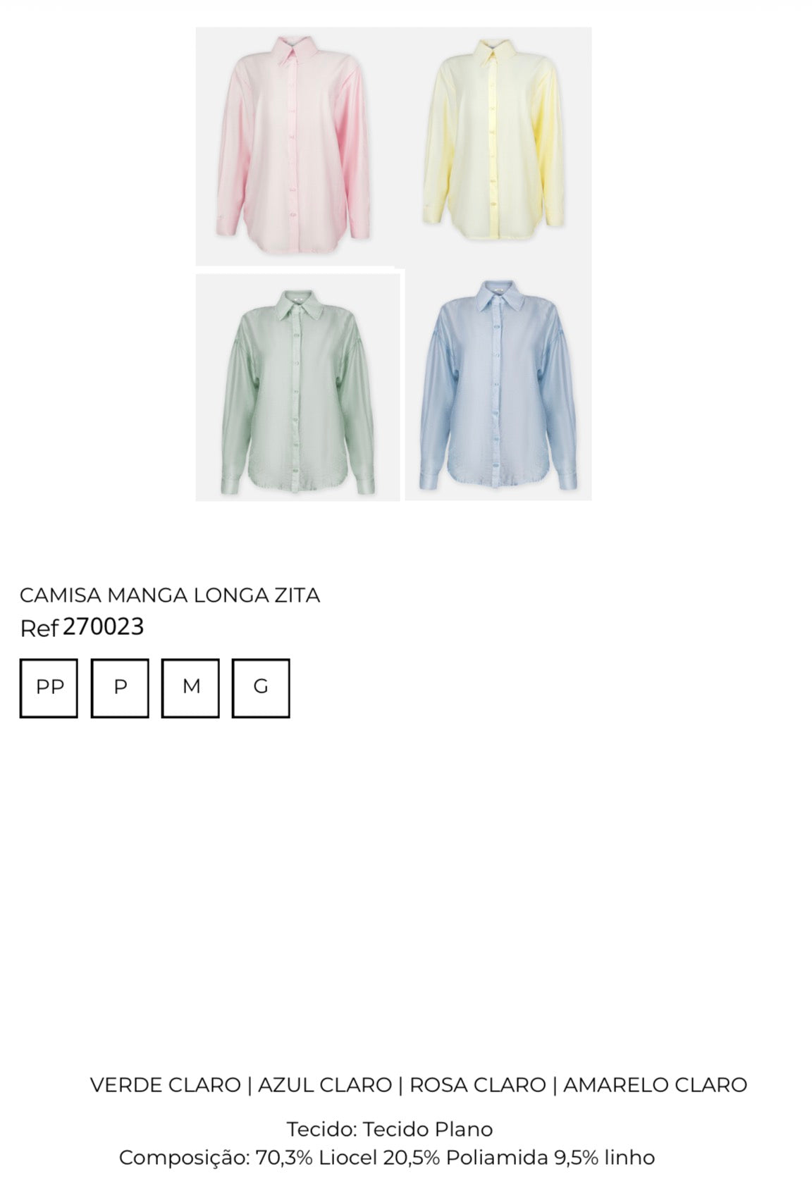 CAMISA MANGA LONGA ZITA