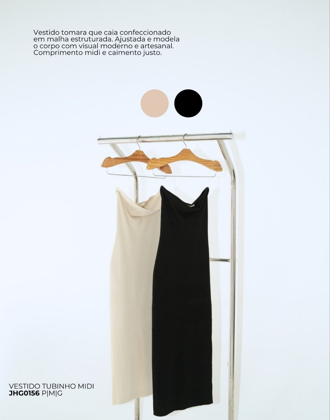 VESTIDO TUBINHO MIDI