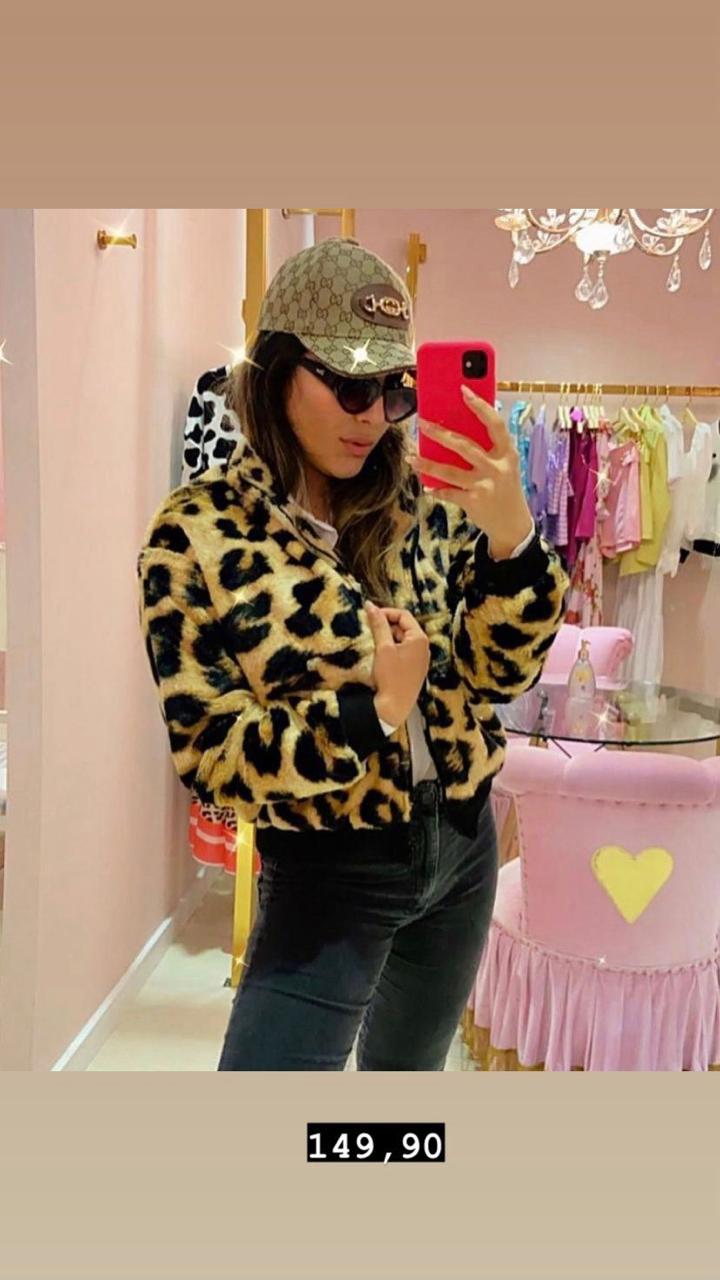JAQUETA ANIMAL PRINT PELINHO