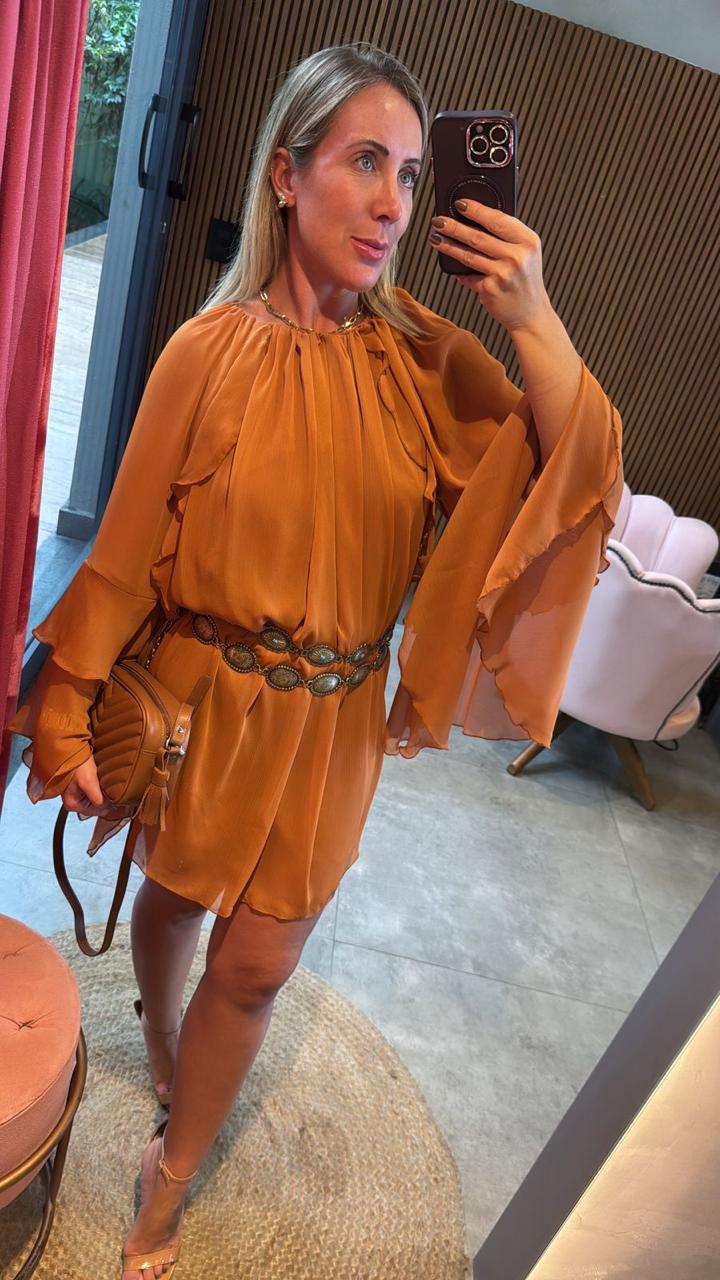VESTIDO BOHO BABADOS