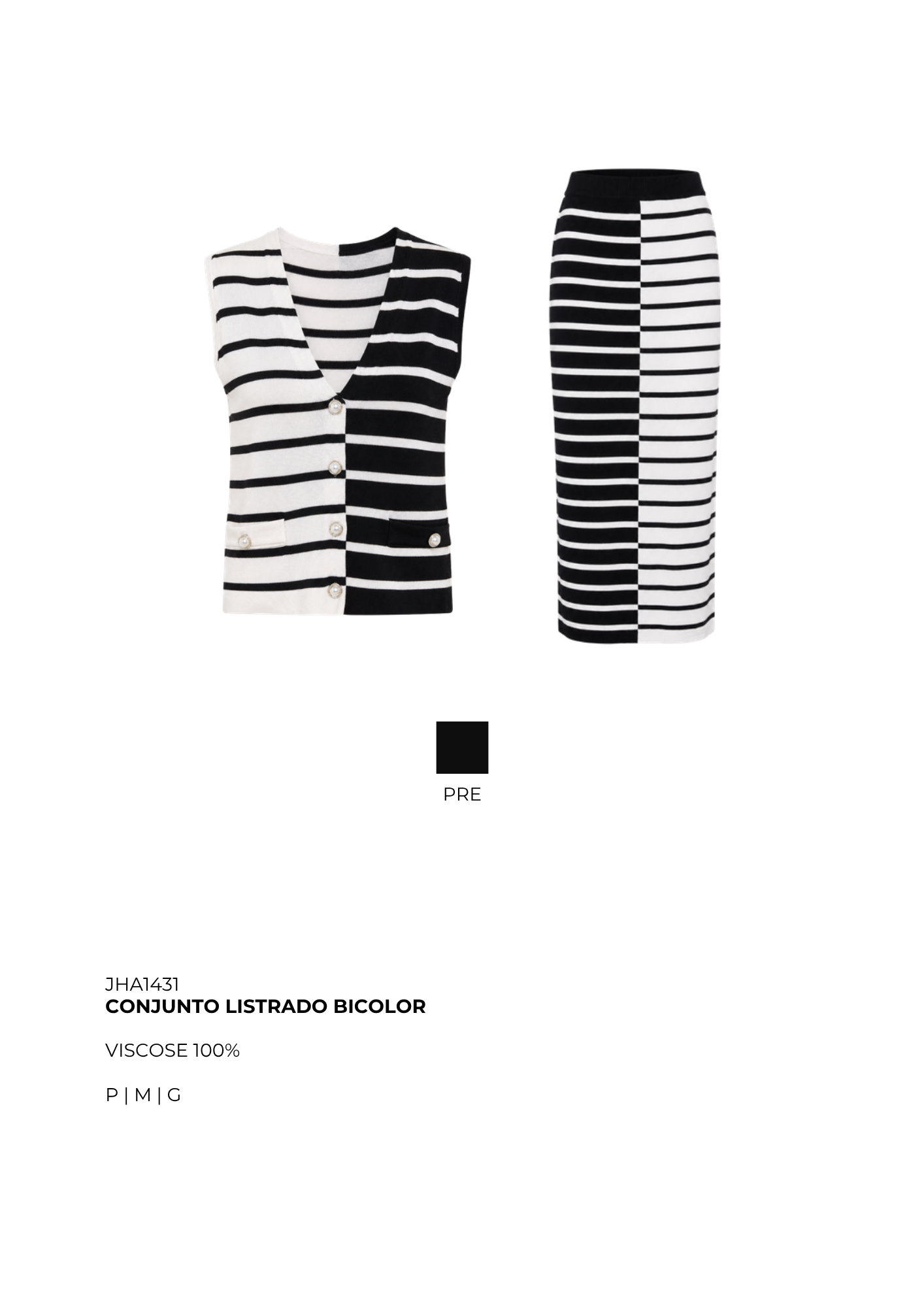 Conjunto Listrado Bicolor