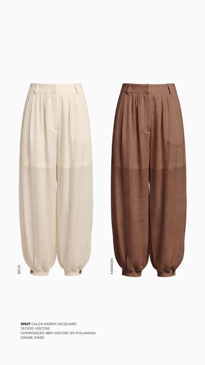 CALÇA HAREM JACQUARD