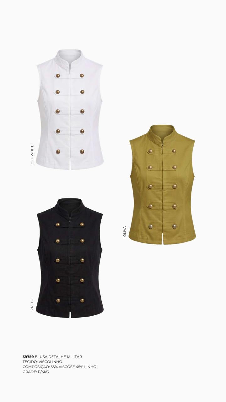 BLUSA DETALHE MILITAR