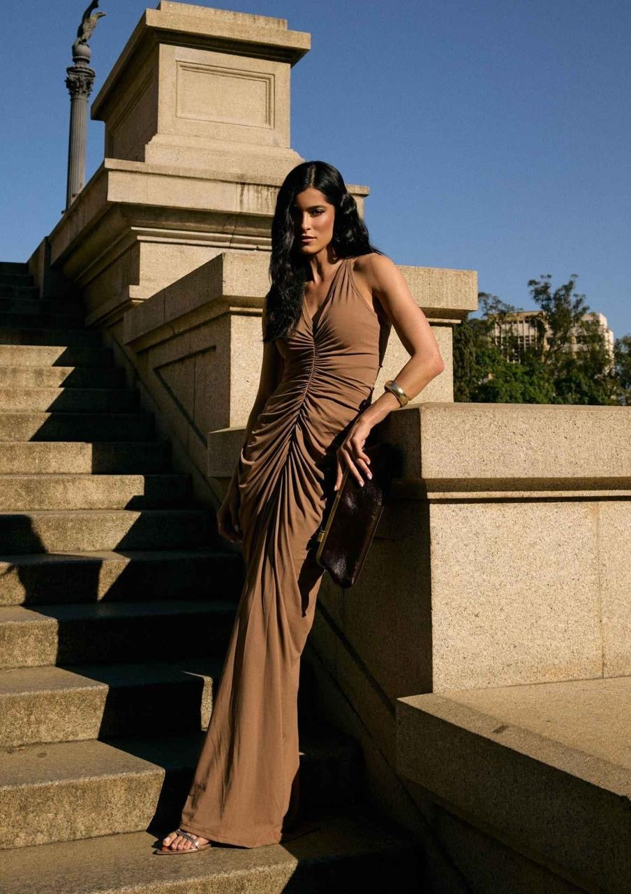 VESTIDO DE MALHA DRAPEADO
