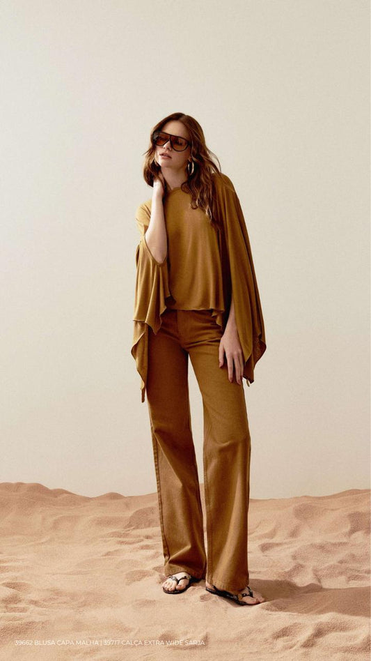 CALÇA EXTRA WIDE SARJA