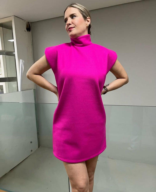 VESTIDO LÃ BATIDA CURTO