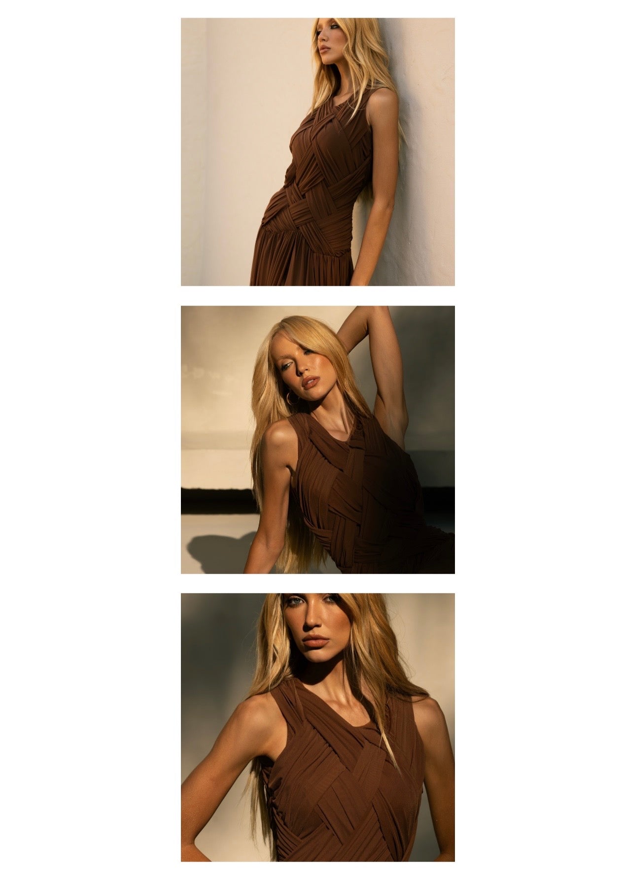 VESTIDO MIDI COM TRAMA