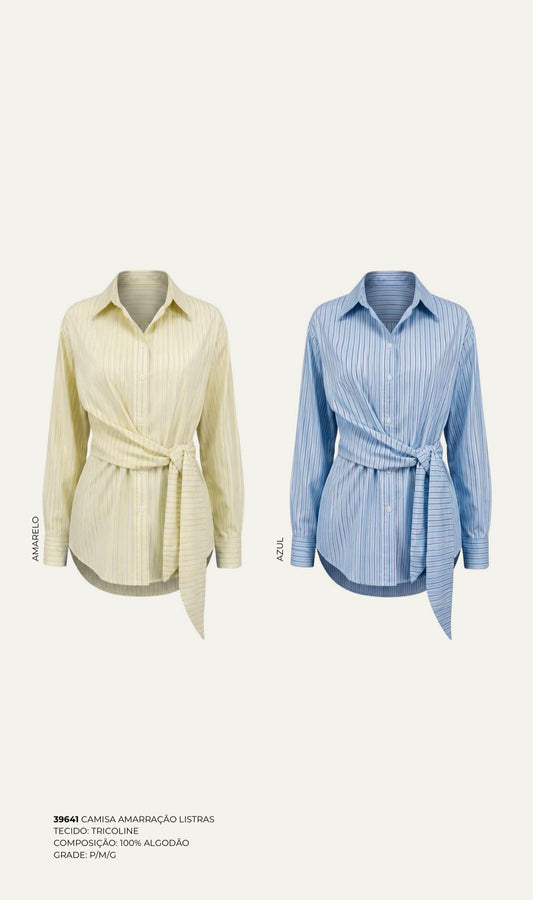 CAMISA AMARRAÇÃO LISTRAS