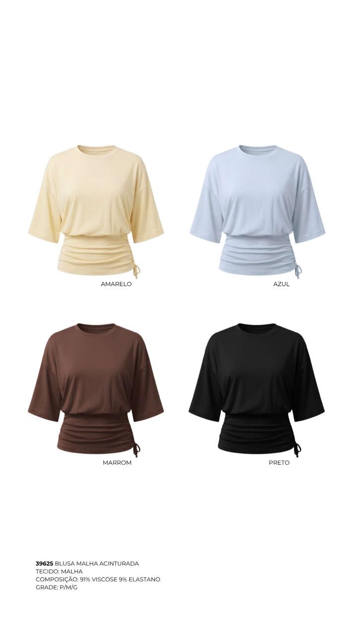 BLUSA MALHA ACINTURADA