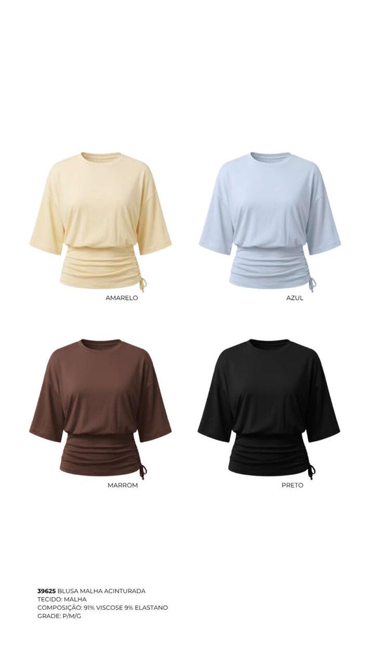 BLUSA MALHA ACINTURADA