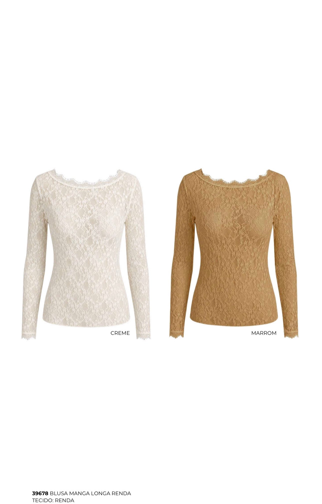 BLUSA MANGA LONGA RENDA