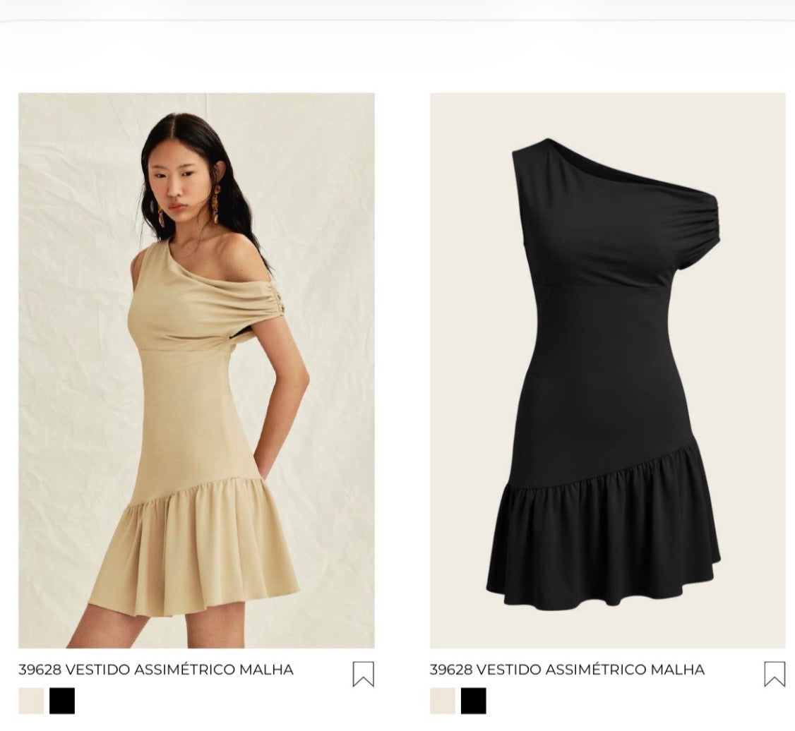 VESTIDO ASSIMÉTRICO MALHA