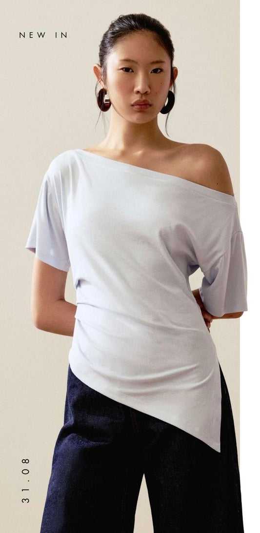 BLUSA ASSIMÉTRICA MALHA