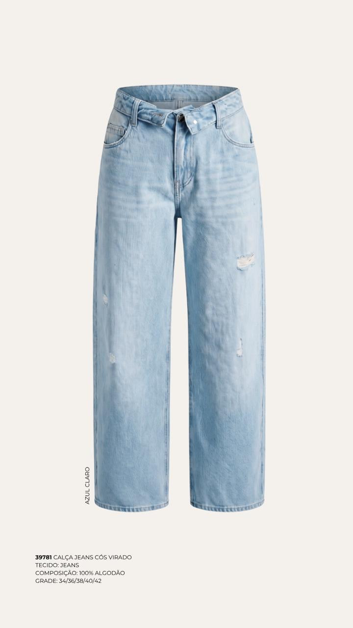 CALÇA JEANS CÓS VIRADO
