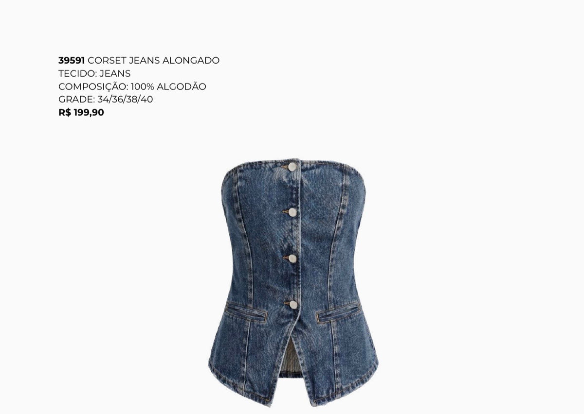 CORSET JEANS ALONGADO