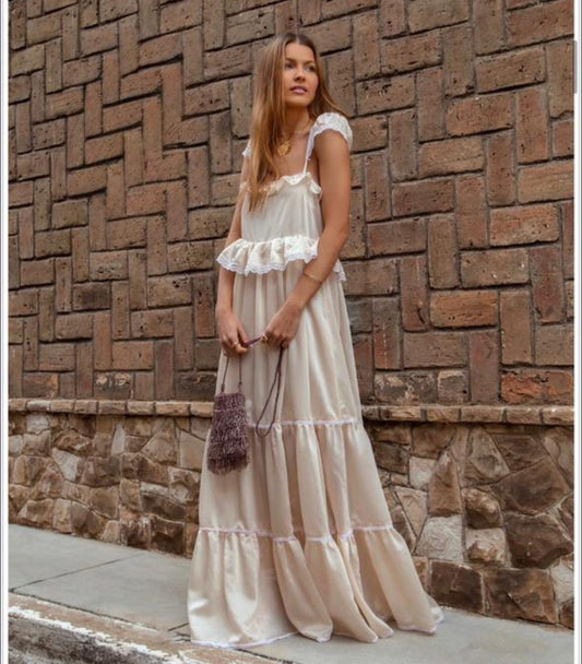VESTIDO LONGO 3 MARIAS RENDAS