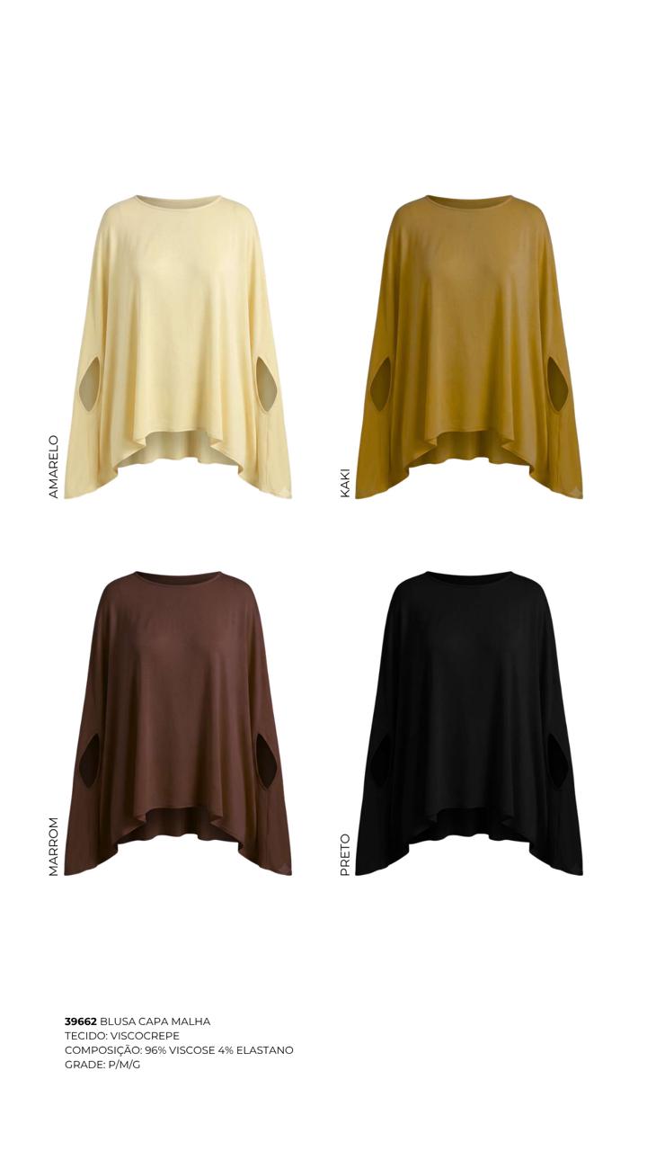 BLUSA CAPA MALHA