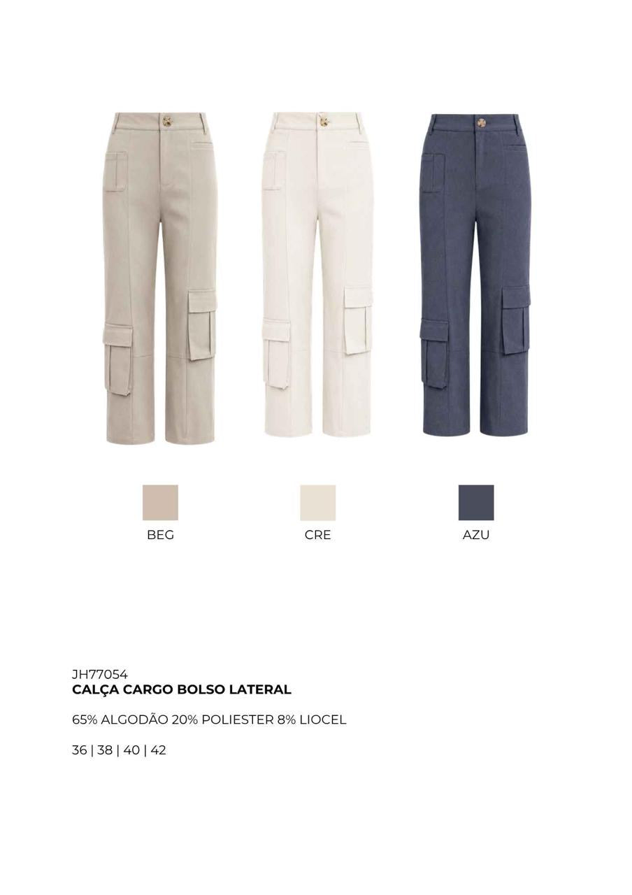 CALÇA CARGO BOLSO LATERAL