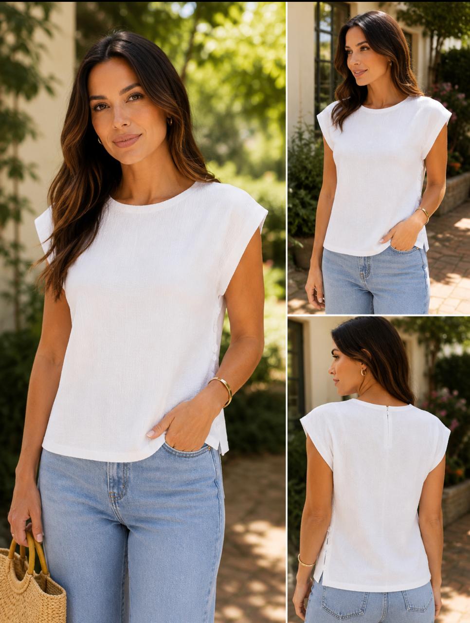 BLUSA BOTÕES LATERAL