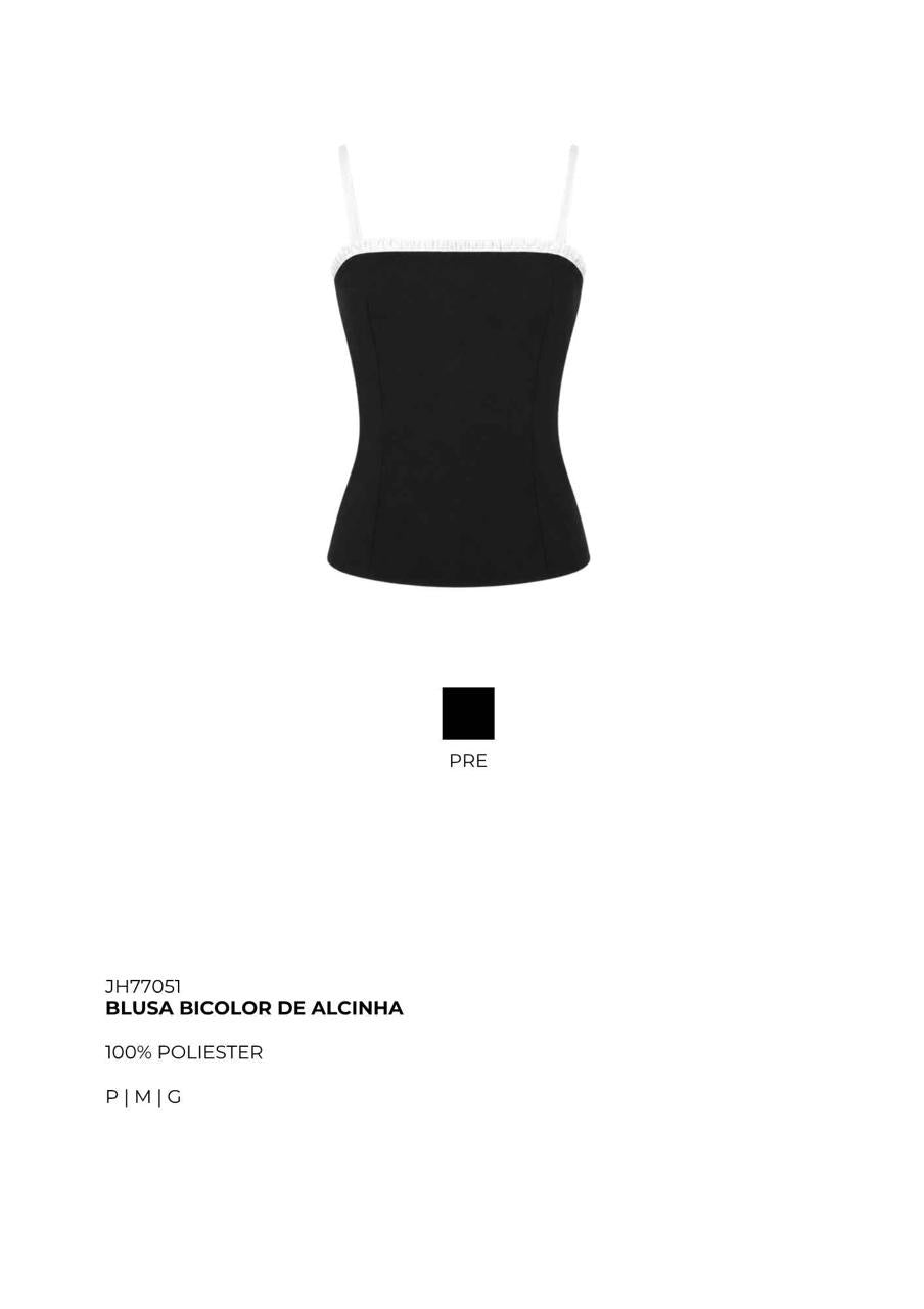 BLUSA BICOLOR DE ALCINHA