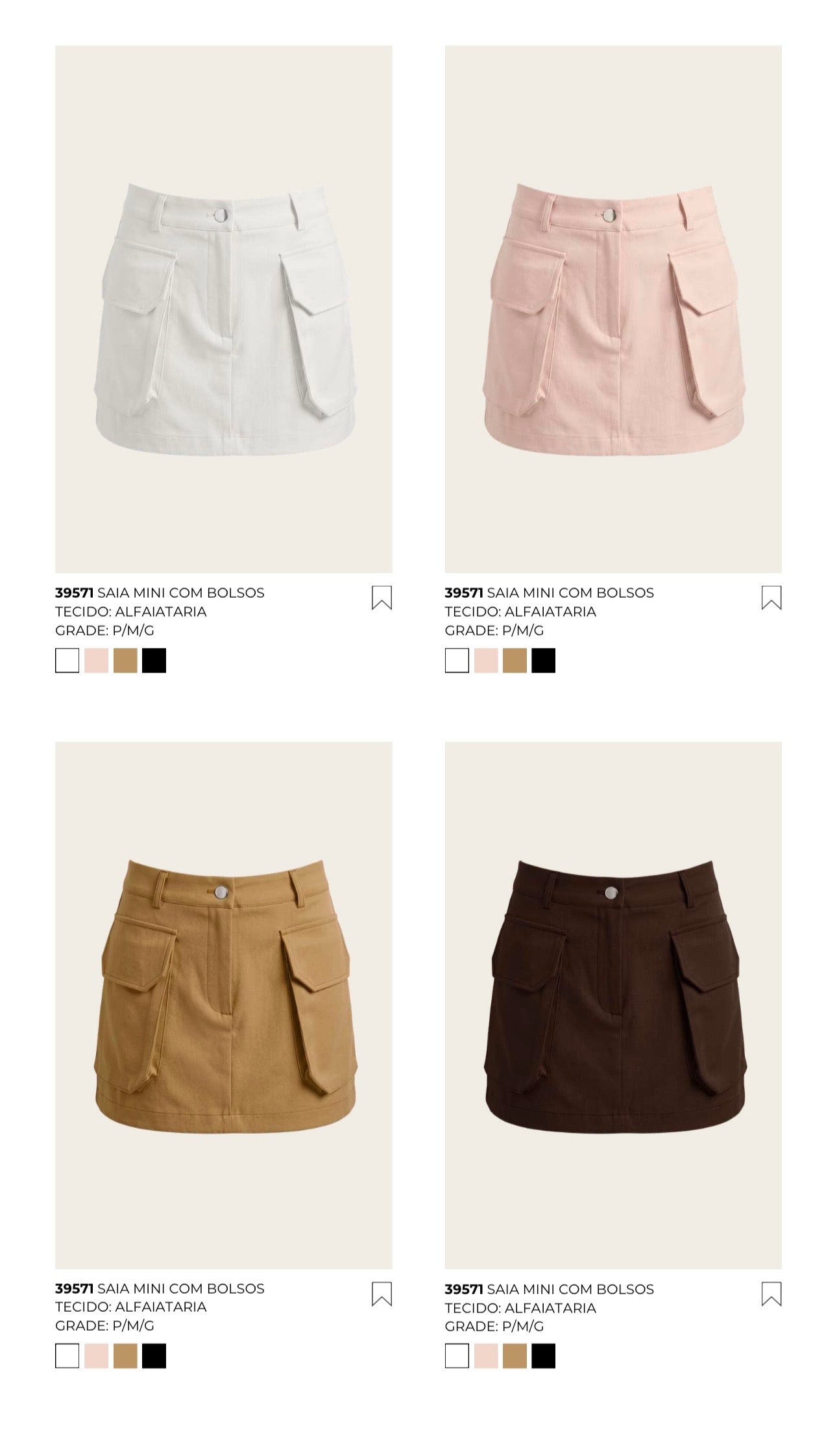 SAIA MINI COM BOLSOS