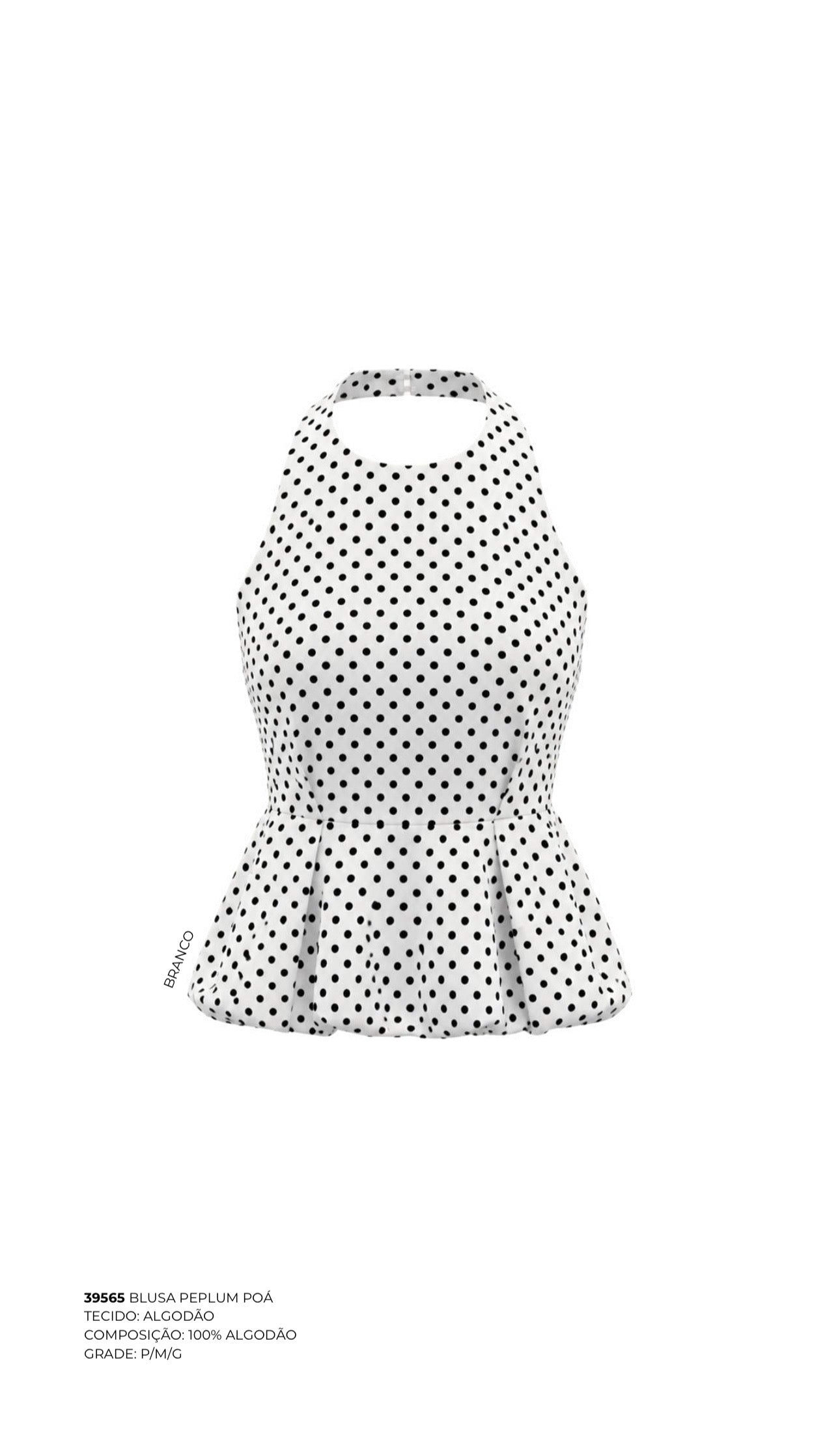 BLUSA PEPLUM POÁ