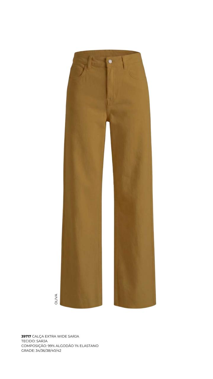 CALÇA EXTRA WIDE SARJA