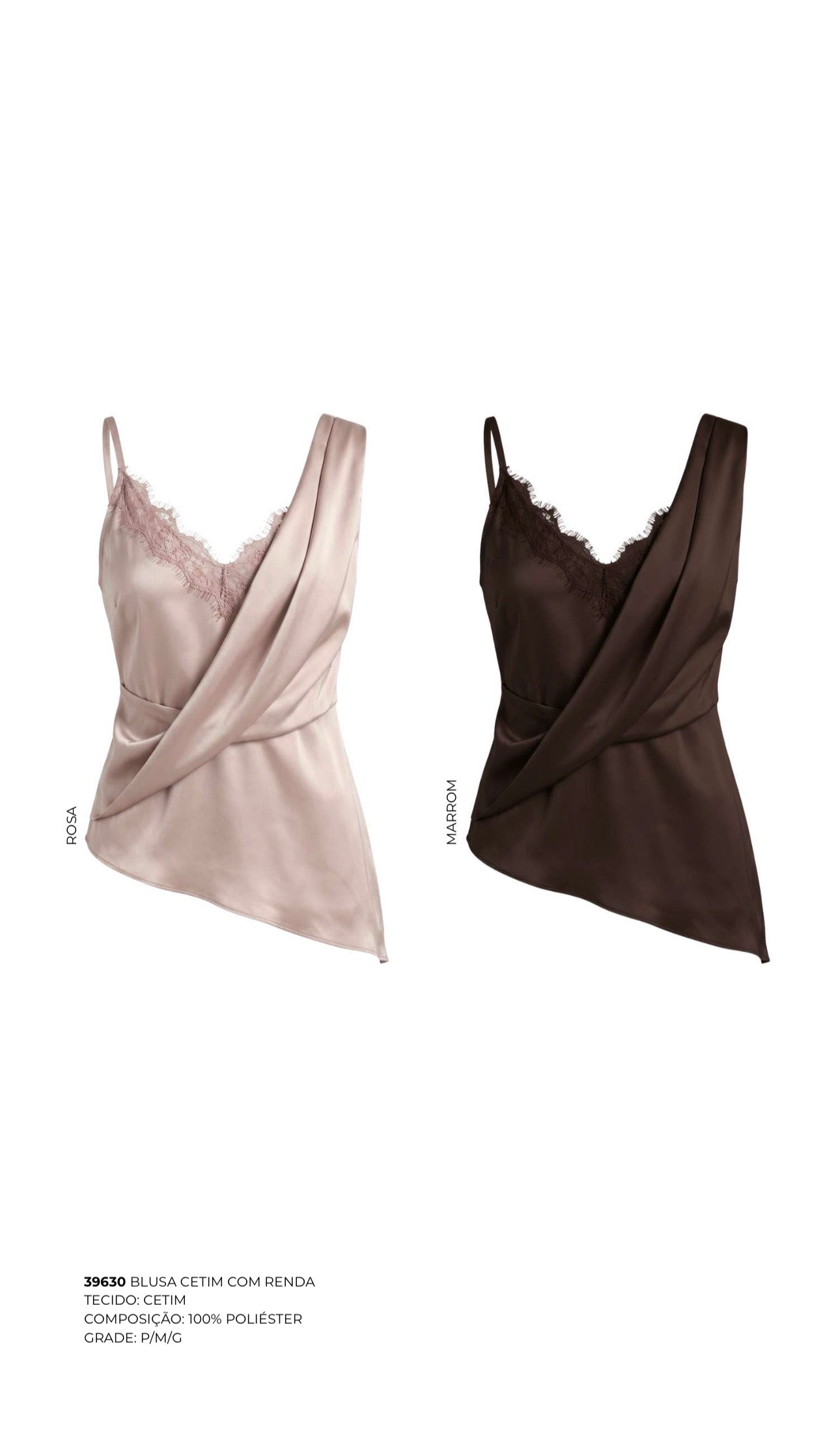 BLUSA CETIM COM RENDA