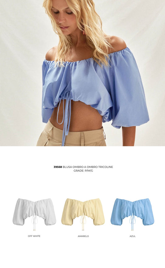 BLUSA OMBRO A OMBRO TRICOLINE