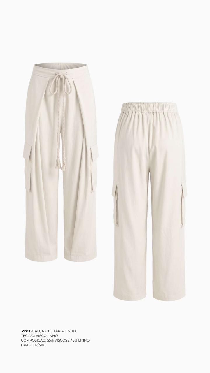 CALÇA UTILITÁRIA LINHO