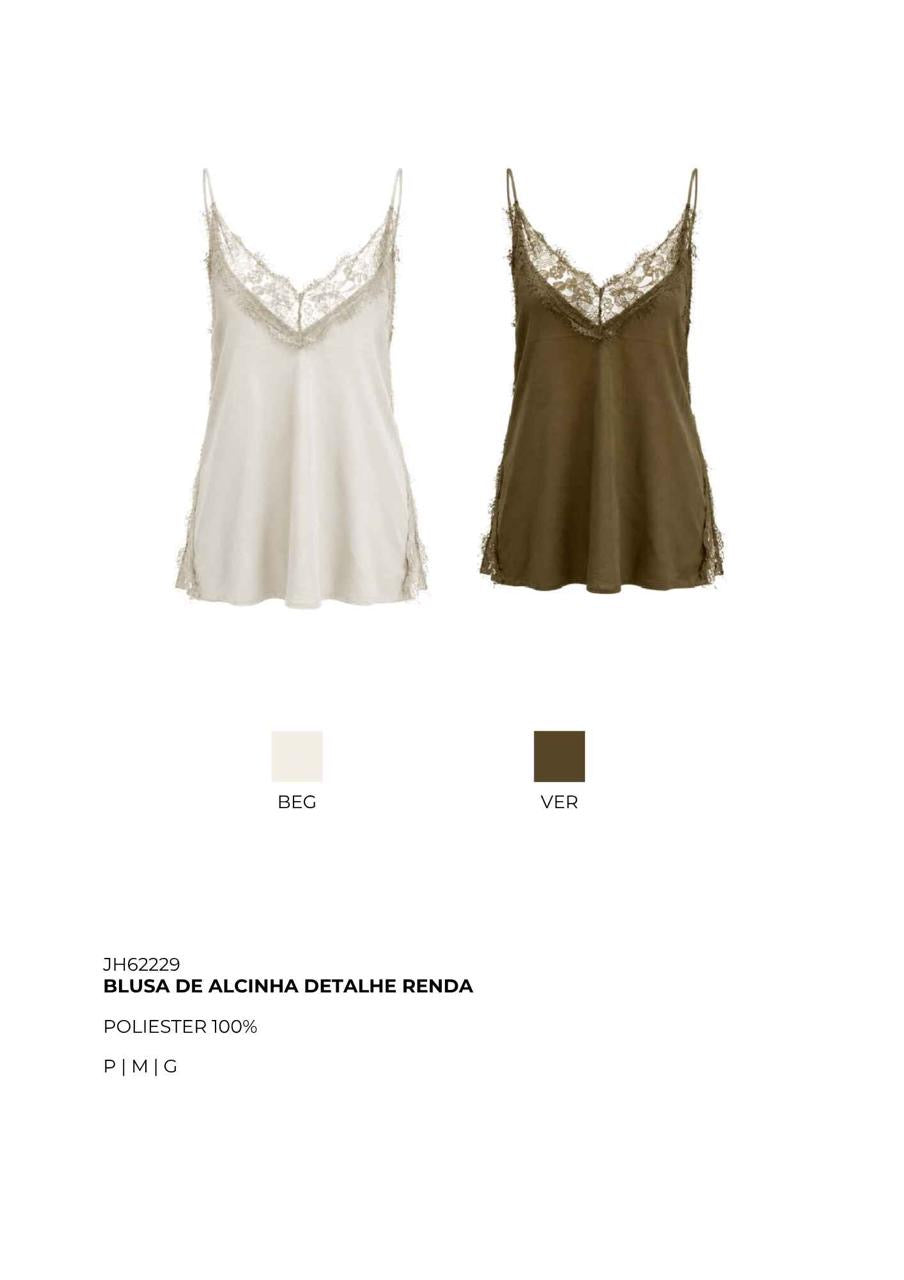 BLUSA DE ALCINHA DETALHE RENDA