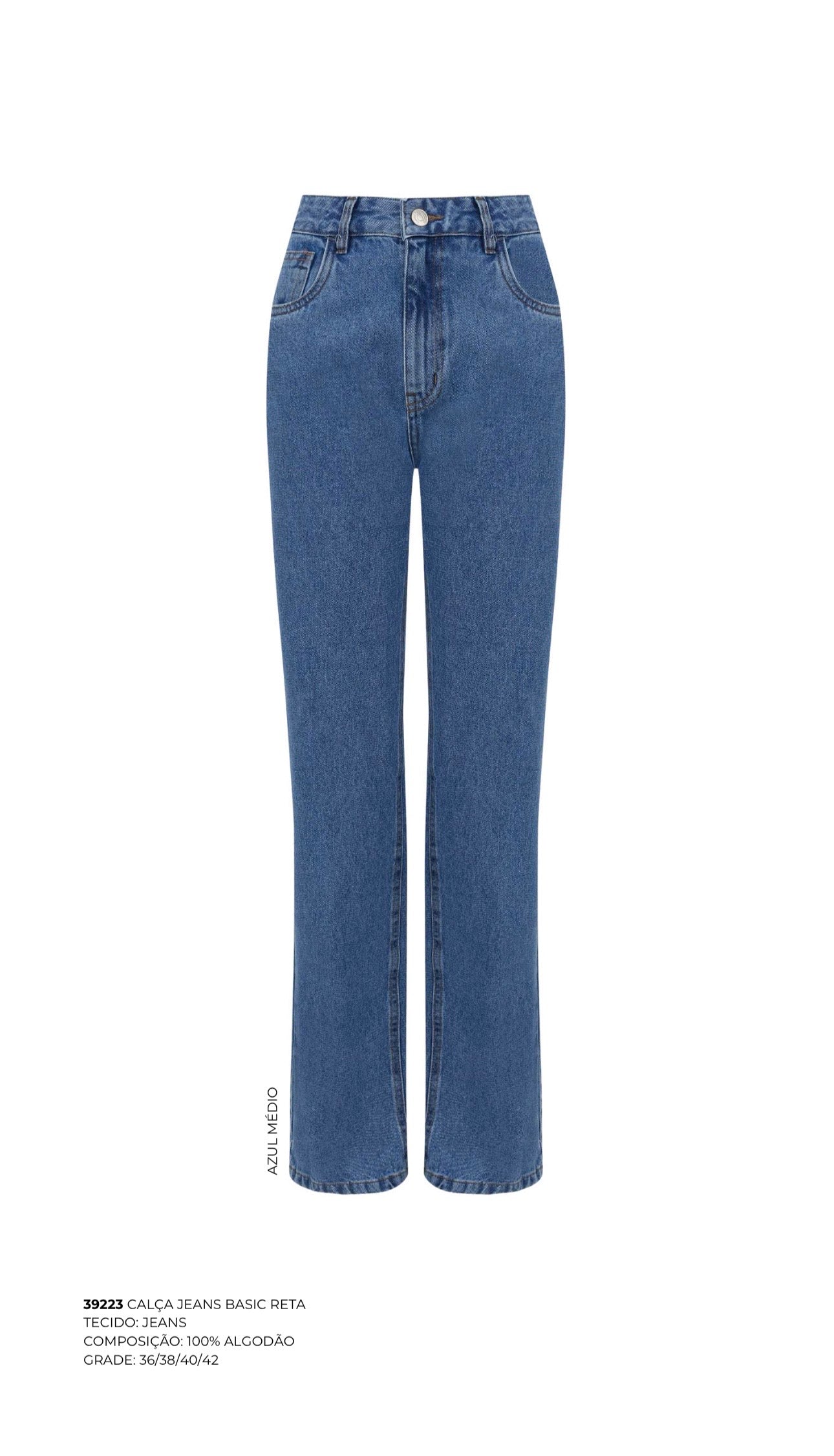 CALÇA JEANS BASIC RETA