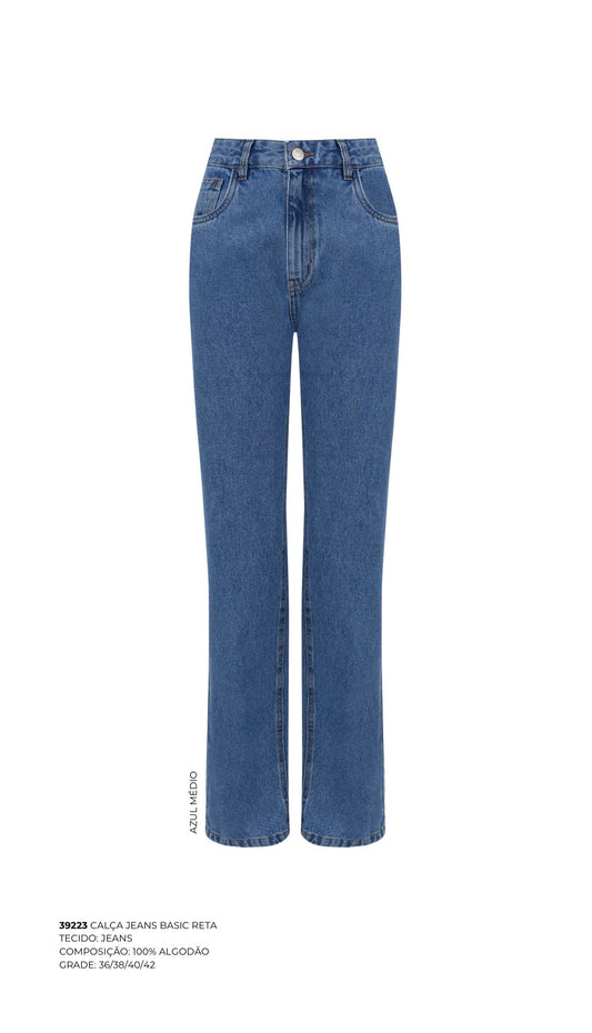CALÇA JEANS BASIC RETA