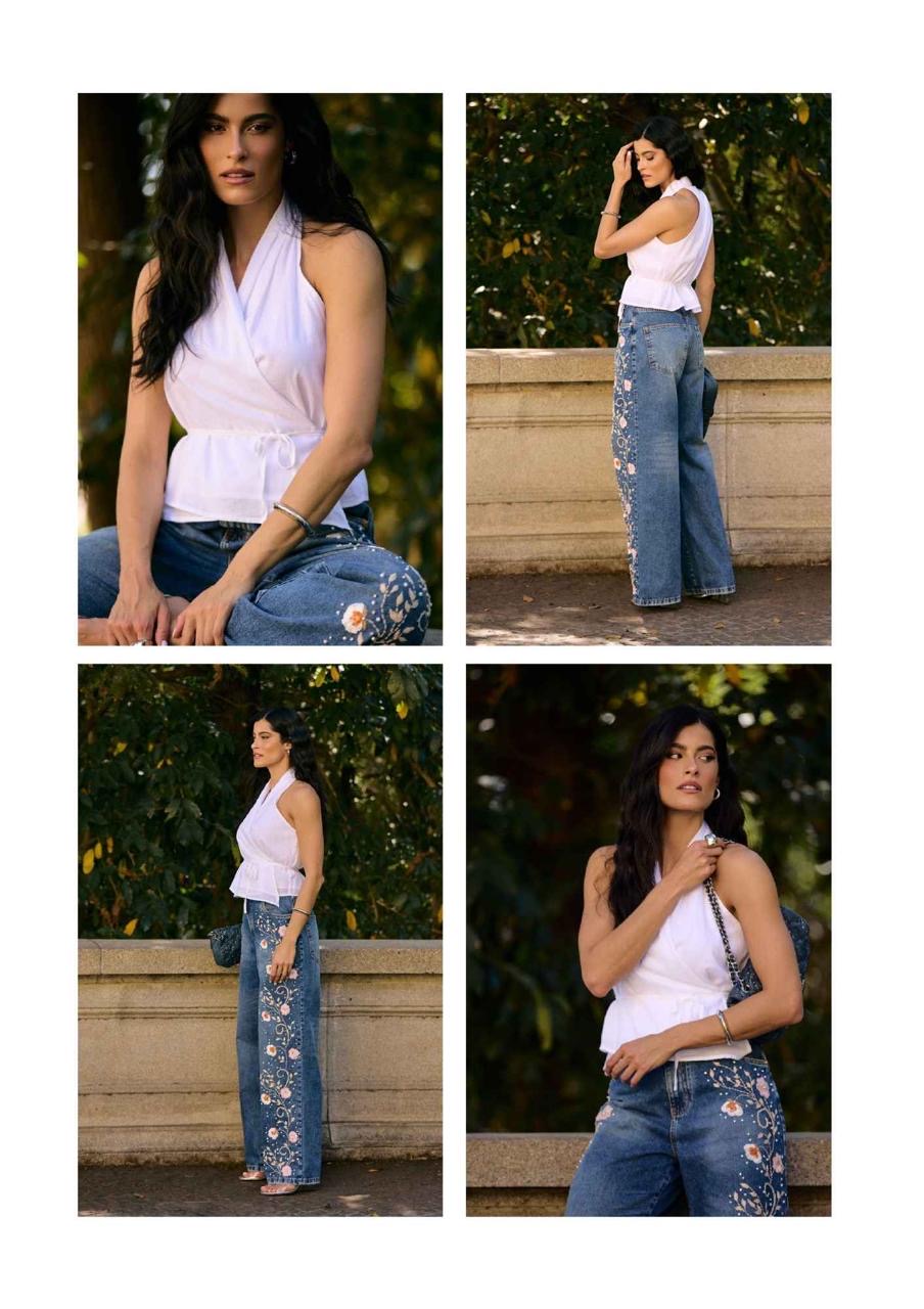 CALÇA JEANS RETA CURVED