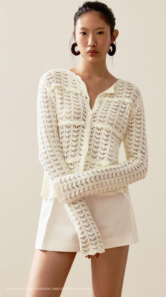 BLUSA TRICOT RENDADA