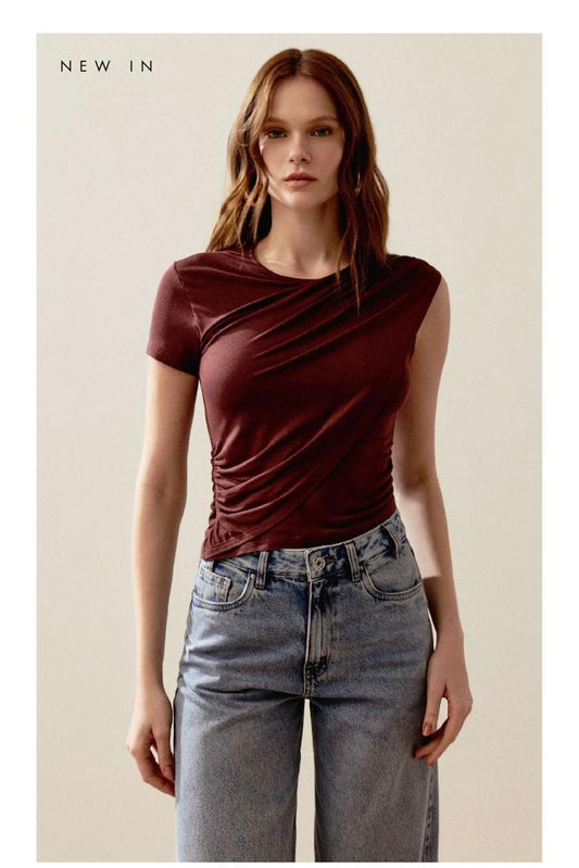 BLUSA ASSIMÉTRICA MALHA