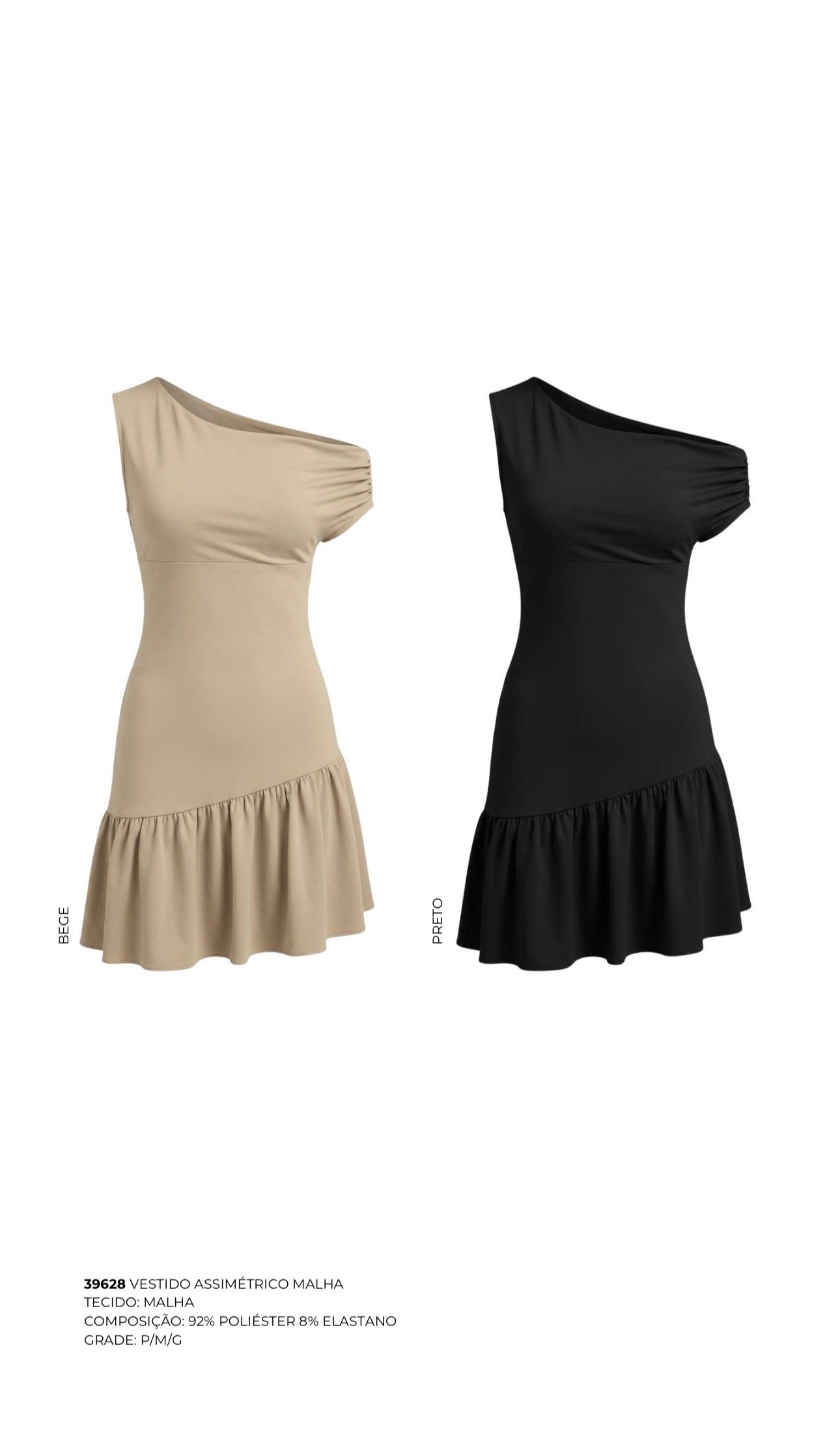 VESTIDO ASSIMÉTRICO MALHA