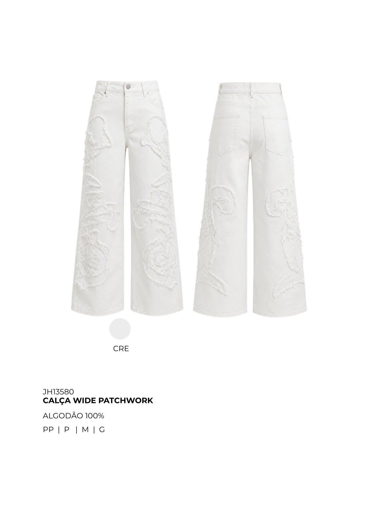 CALÇA WIDE PATCHWORK