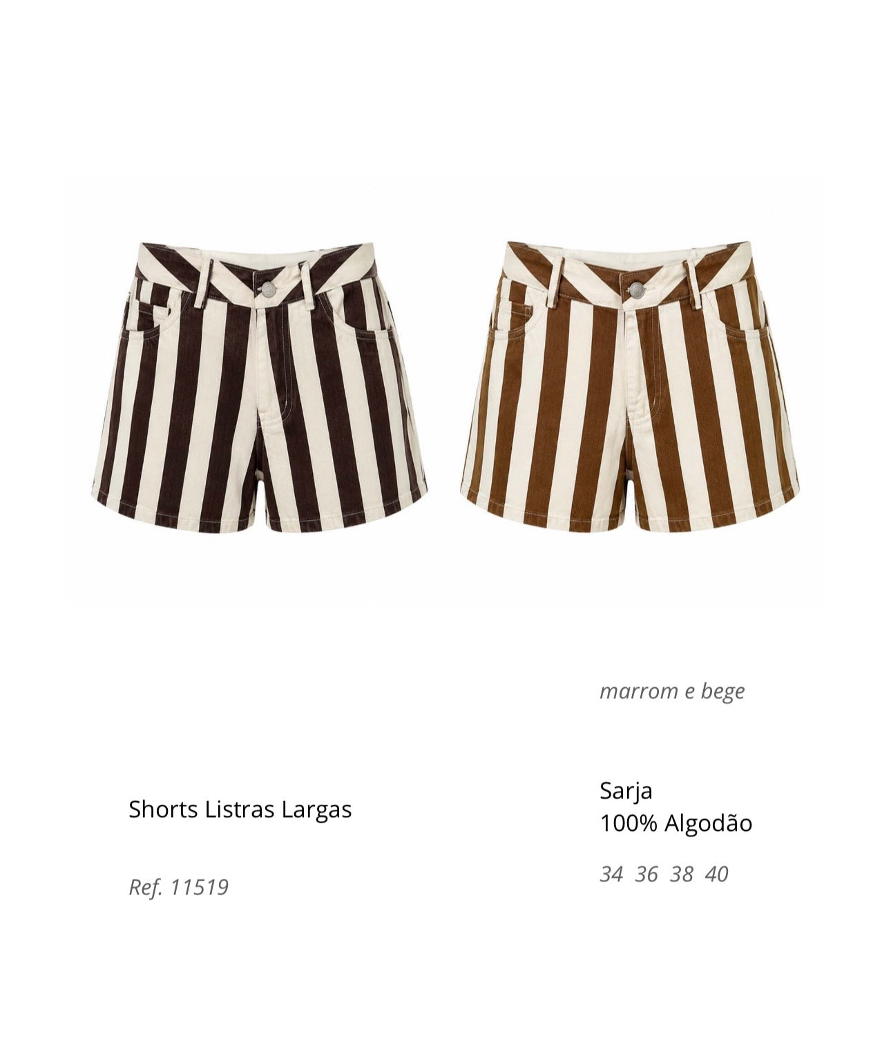SHORTS LISTRAS LARGAS
