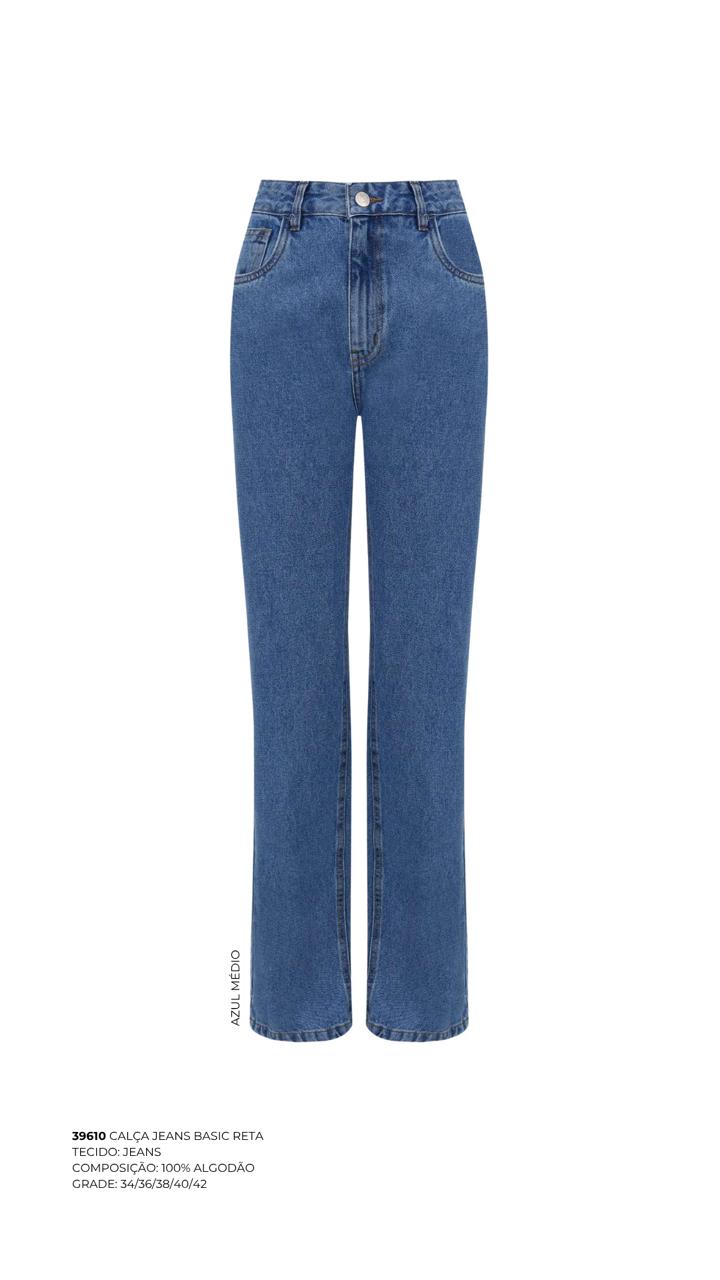 CALÇA JEANS BASIC RETA