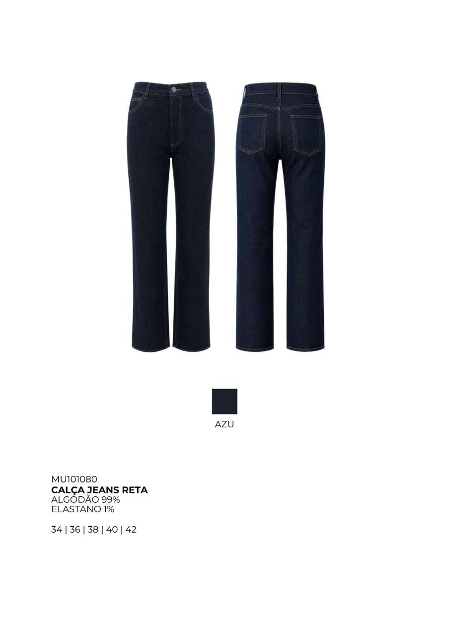 CALÇA JEANS RETA