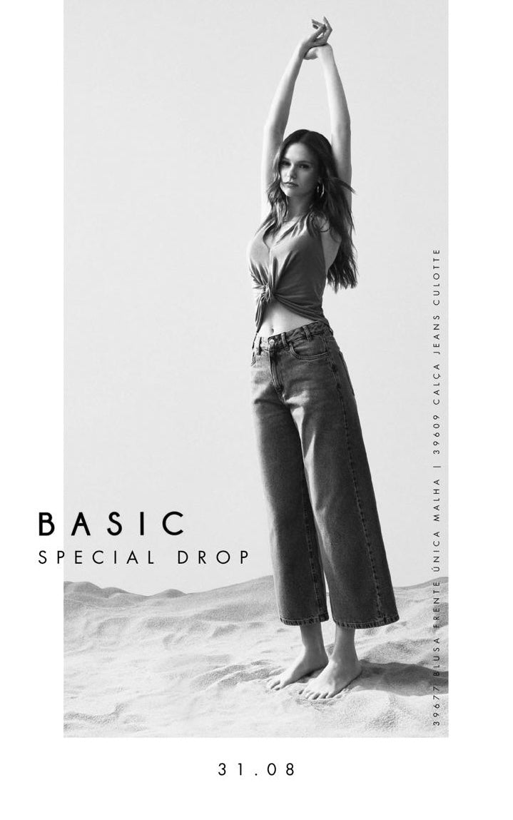 CALÇA JEANS CULOTTE
