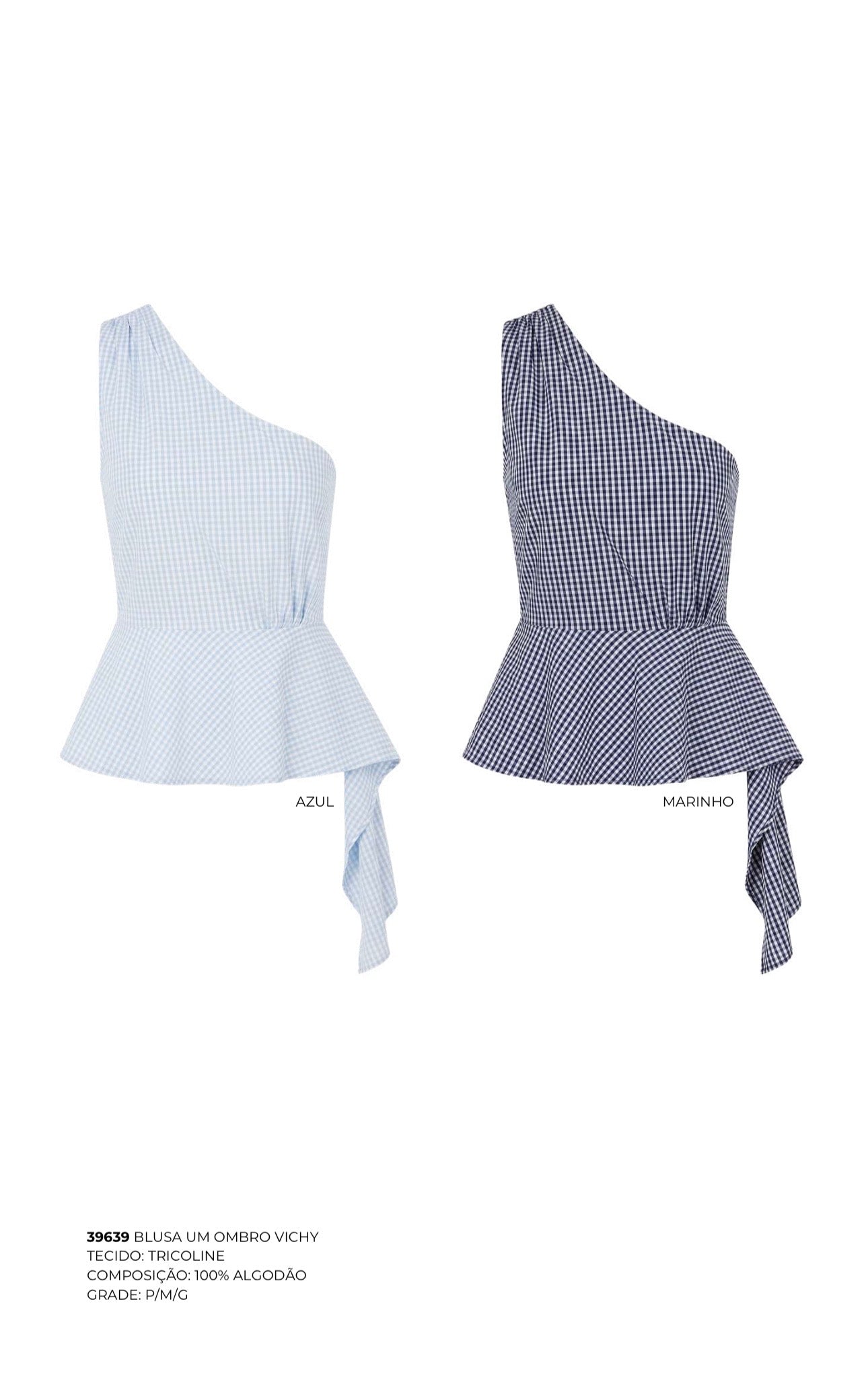 BLUSA UM OMBRO VICHY