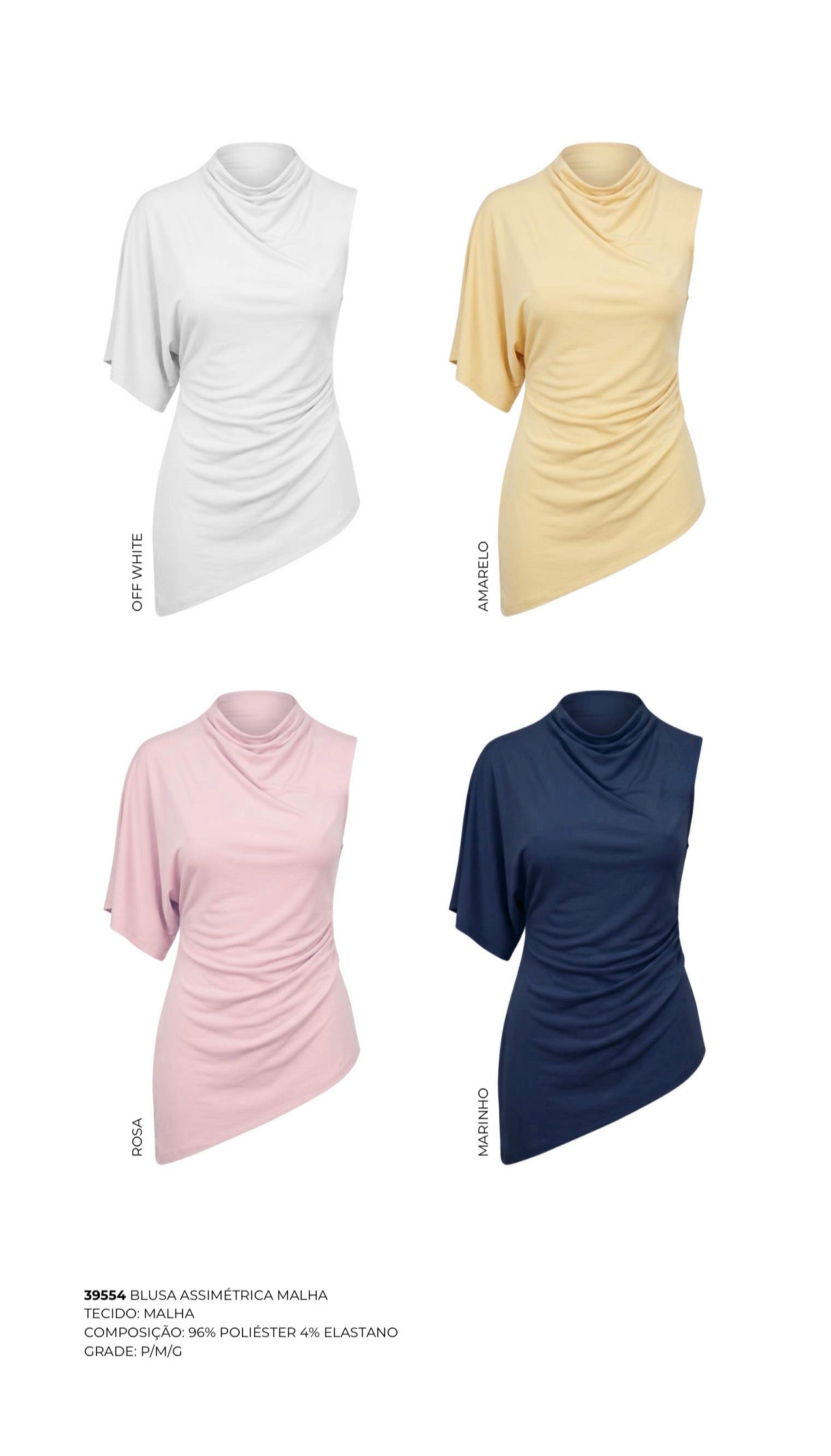 BLUSA ASSIMÉTRICA MALHA
