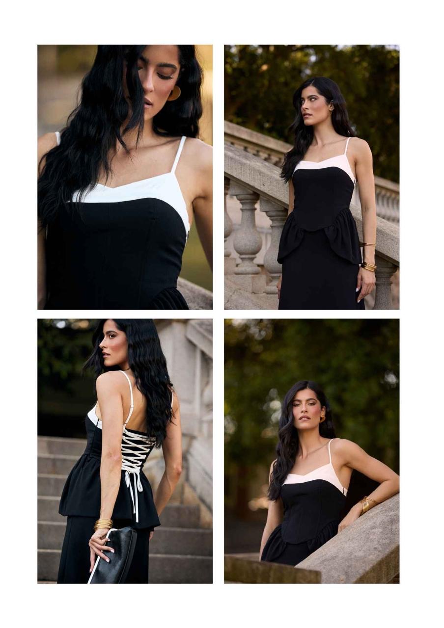 VESTIDO COM AMARRAÇÃO NAS COSTAS
