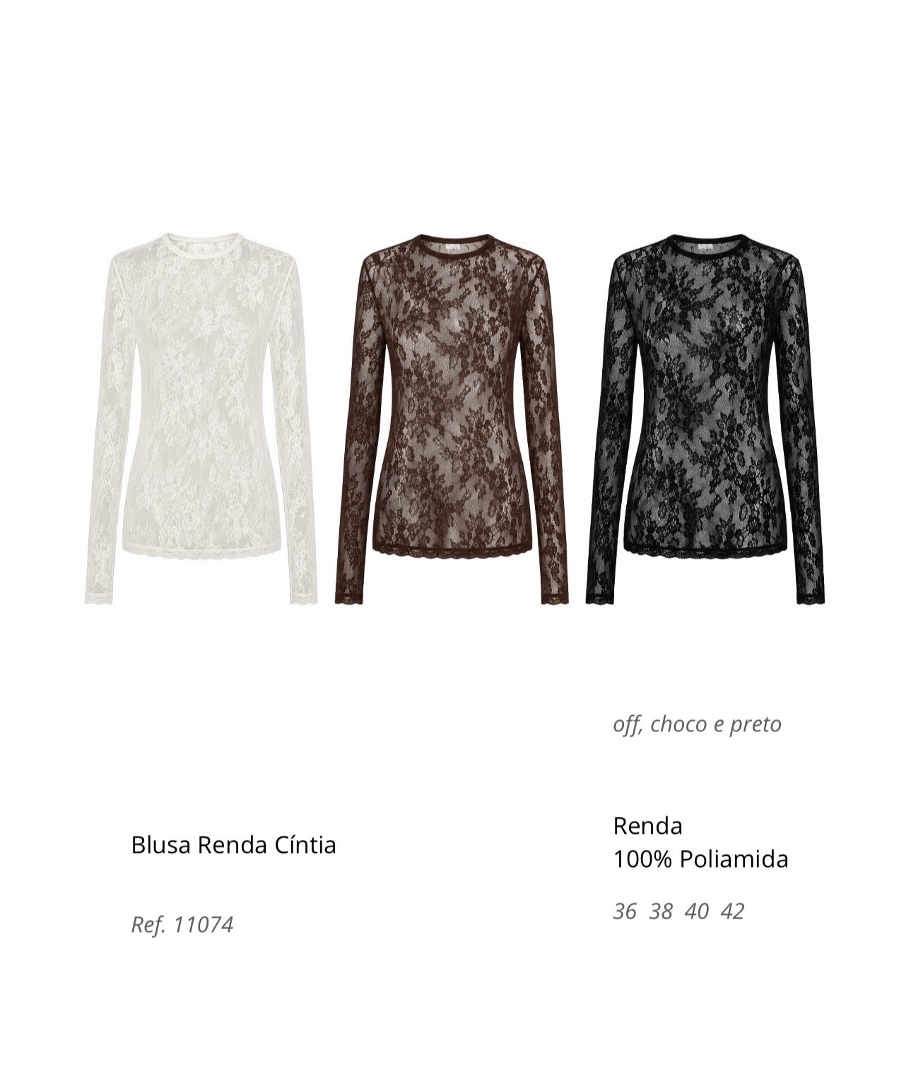 BLUSA RENDA CÍNTIA