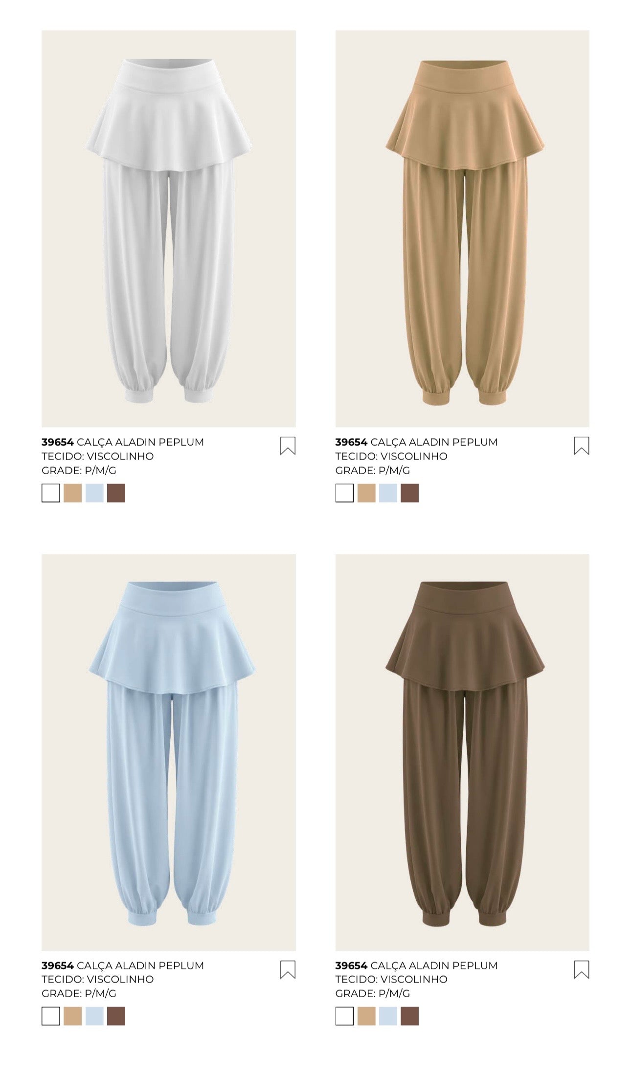CALÇA ALADIN PEPLUM