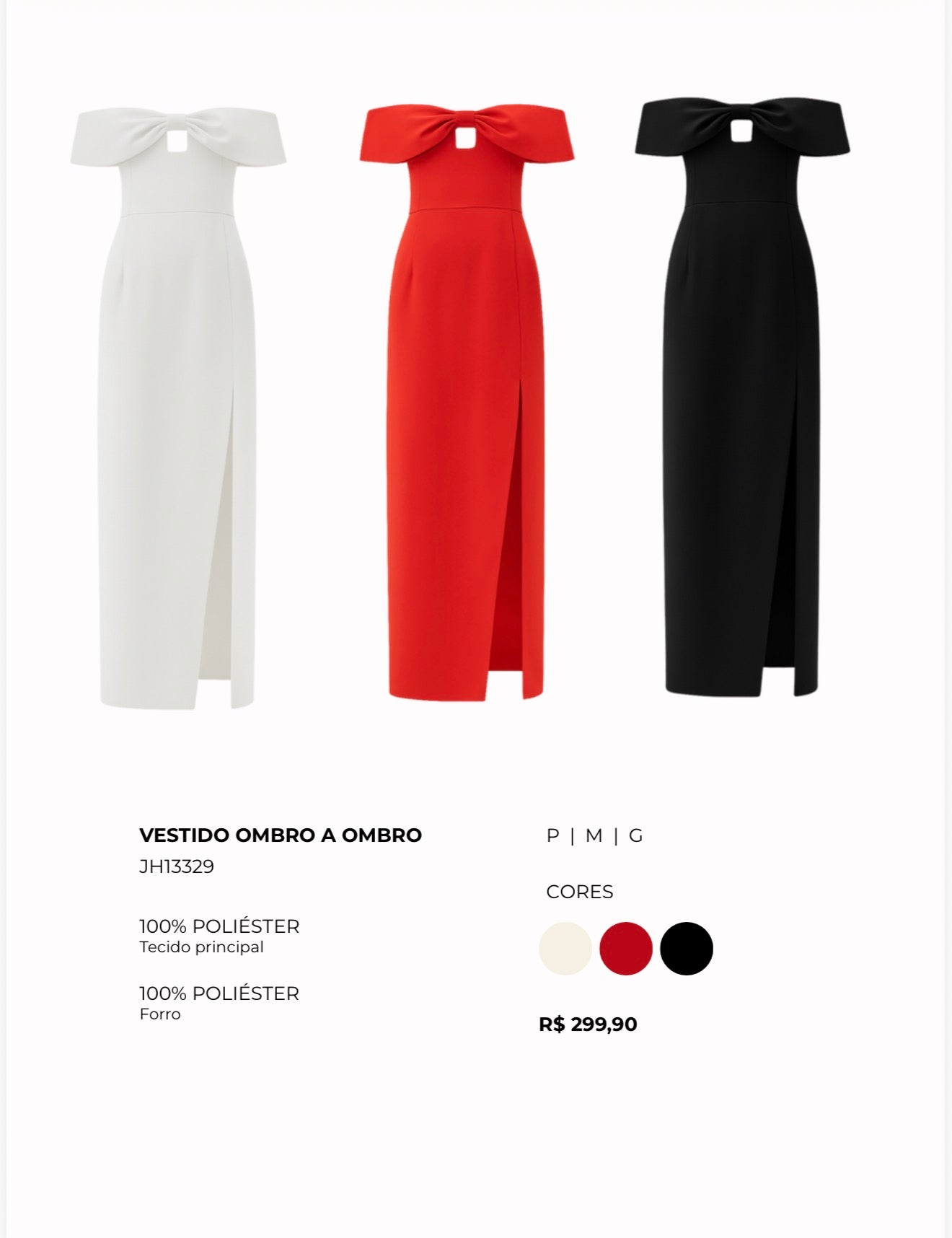 VESTIDO OMBRO A OMBRO