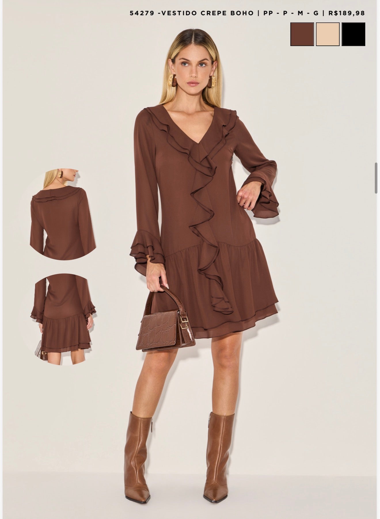 VESTIDO CREPE BOHO